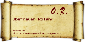 Obernauer Roland névjegykártya