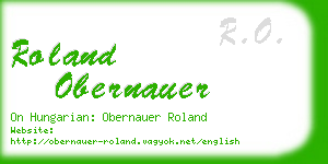 roland obernauer business card